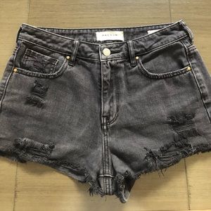 PacSun Black High Waisted Festival Shorts SZ 26